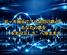 ボーカルピッチ補正承ります イメージ1