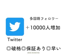 Twitterフォロワーを10000人増やします 宣伝&拡散しTwitterのフォロワーを増やします！