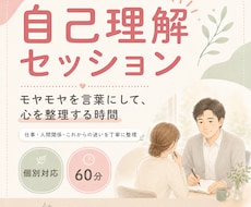 自己理解セッション承ります 迷いの原因を言語化し、心を整理します
