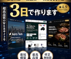 最速最安納品！高品質Webサイト最短3日で作ります イメージ1