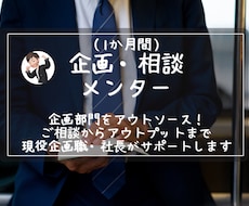 現役事業会社責任者・企画職が伴走します いつでも相談できる企画職アウトソース