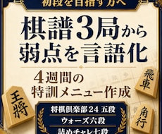 棋譜3局から初段に向けた課題を言語化します 24五段・ウォーズ六段・詰めチャレ七段｜弱点を練習へ変換