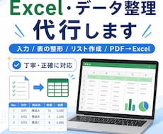 Excelなどのデータ整理を代行します イメージ1