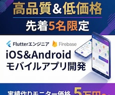 iPhone・Androidアプリを開発します 【先着5名限定】実績作りのため特別モニター価格で提供します
