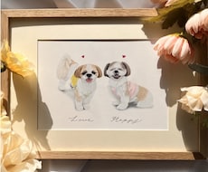 うちの子似顔絵|シンプル|A5サイズで制作します