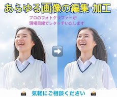 各種画像の編集をいたします プロのフォトグラファーがハイクオリティなレタッチをいたします