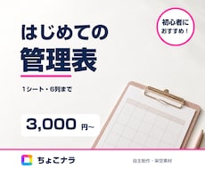 手入力で使える小さな管理表を作ります イメージ1