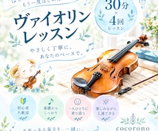 30分×4回 ヴァイオリンレッスンします 優しく、受講者に寄り添ったレッスンをします