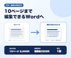 PDF・画像10ページをWord化します イメージ1