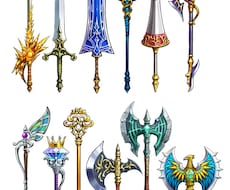 武器・防具・アイテムイラストを描きます ゲーム業界で培ったスキルで魅力あるイラストを描きます