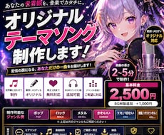 配信者向けテーマソング制作します あなただけのテーマソングを制作します