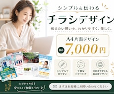 チラシ作成！シンプルでわかりやすいチラシ作成します 文章丸投げＯＫだから初めての方も安心！まずはご相談ください。