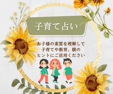 お子様の適性から子育て方法をお伝えします イメージ1