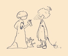 手描きタッチでシュールなミニキャラ描きます 似顔絵や動物でも可！お試し価格でアイコンやプレゼントに