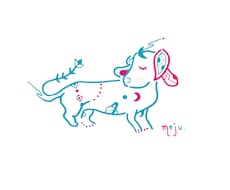 センス良く、かわいい２色のイラストデザインします 宇宙でサイケでボタニカルでトリッピーな独特な世界観で描きます