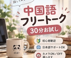 中国語フリートークを30分お試しできます イメージ1