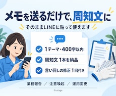配送管理者のためのLINE連絡文を作成します 伝えにくい注意も、現場経験をもとに丁寧に文章化