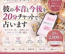 彼の本音と今後を20分チャットで占います イメージ1
