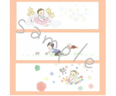 シンプルなツイッターヘッダーお描きします お子様やご家族の似顔絵をツイッターのヘッダーにしませんか