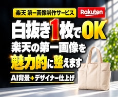 楽天の第一画像を白抜き1枚から魅力的に制作します イメージ1