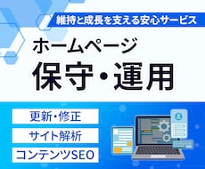 サイトの保守管理・運用をいたします イメージ1