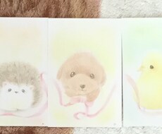 はがきサイズで癒されほっこりイラストお描きします イメージ1