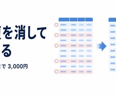 Excel・CSVの重複削除と整理をします イメージ1