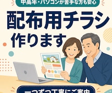 中高年・PCが苦手な方にも丁寧にチラシを作成します イメージ1