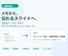 メモから伝わる資料を作ります イメージ1