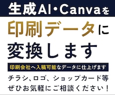 生成AI・Canvaを印刷データ化します 印刷会社へそのまま入稿できるデータを作成