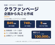 地域・イベントのクラファンページを丸ごと作成します イメージ1