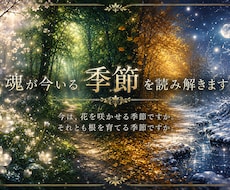 魂が今いる季節を読み解きます イメージ1