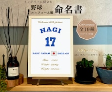 野球ユニフォーム風命名書を作成します イメージ1