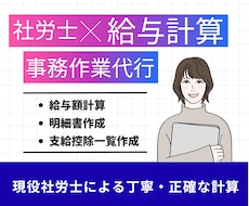 社労士が毎月の給与計算代行します イメージ1