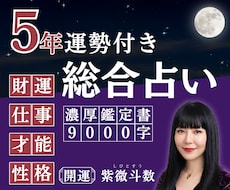 濃厚9000字！運命の流れに乗る開運占いします 5年運付き総合鑑定！才能・仕事・財運の流れを紫微斗数で鑑定