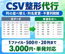 商品・受注CSVを指定形式に整えます イメージ1