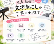 音声・動画の文字起こし代行します イメージ1