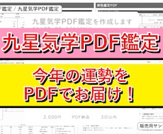 九星気学PDF鑑定を作成します イメージ1