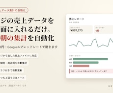 レジの売上データを入れるだけで集計を自動化します イメージ1