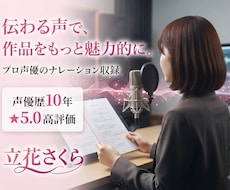 プロ声優が「伝わるナレーション」を収録します イメージ1