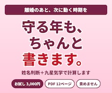ミーニシ暦｜離婚後の再出発、動く時期を出します イメージ1