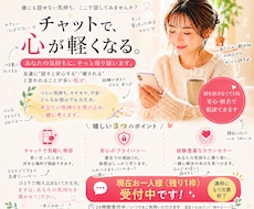 チャット悩み相談｜話聞きます｜恋愛・仕事聞きます イメージ1