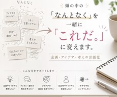 頭の中の「なんとなく」を「これだ」に変えます イメージ1