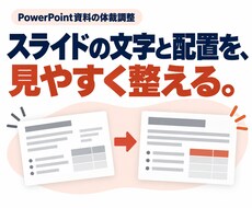 PowerPoint資料の文字や配置を整えます イメージ1