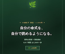39歳以下の方限定⭐︎命式を読む手助けをします イメージ1