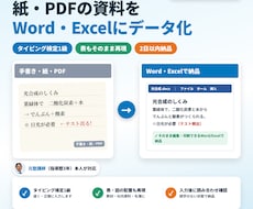 紙・PDFの資料をWord・Excelに入力します イメージ1
