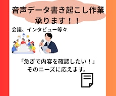 会議・取材の書き起こしを迅速＆高品質で代行します イメージ1