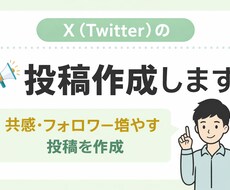 X（Twitter）の投稿作成します。ます イメージ1