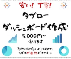 Tableauでダッシュボード作成代行します 丁寧に課題をヒアリングして最適なダッシュボードを提案します！