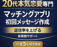 マッチングアプリ初回文作ります